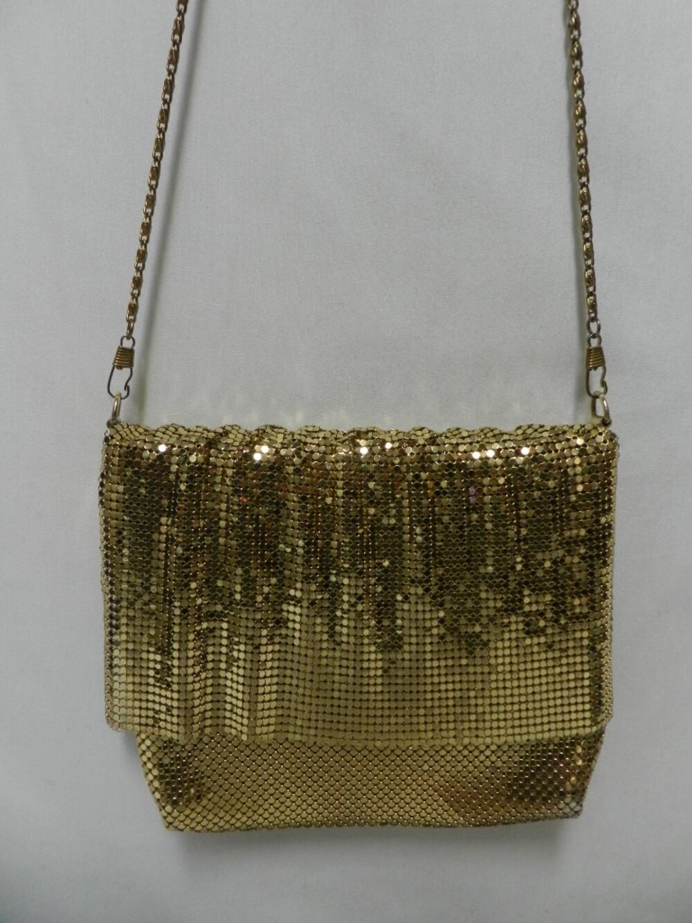 Vintage Mesh Metal gold chain strap shoulder bag purse Occasion Evening small